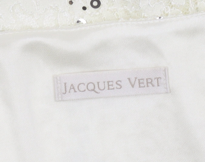 Jacques Vert Women’s Ivory Sequin Blouse - Size 10