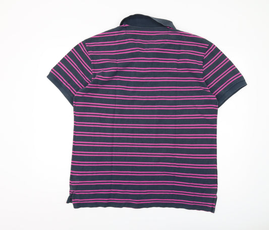 GAP Men's Striped Polo Shirt L Multicoloured