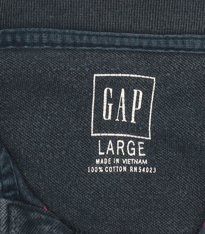 GAP Men's Striped Polo Shirt L Multicoloured