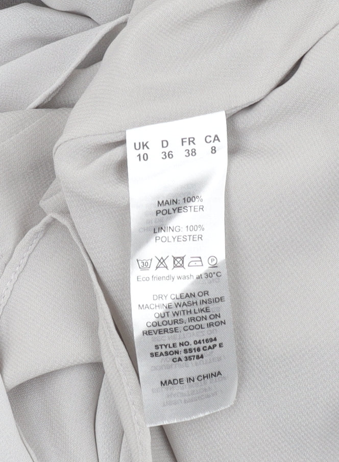 Brand and care label for Jacques Vert Grey A-Line Midi Skirt, size 10