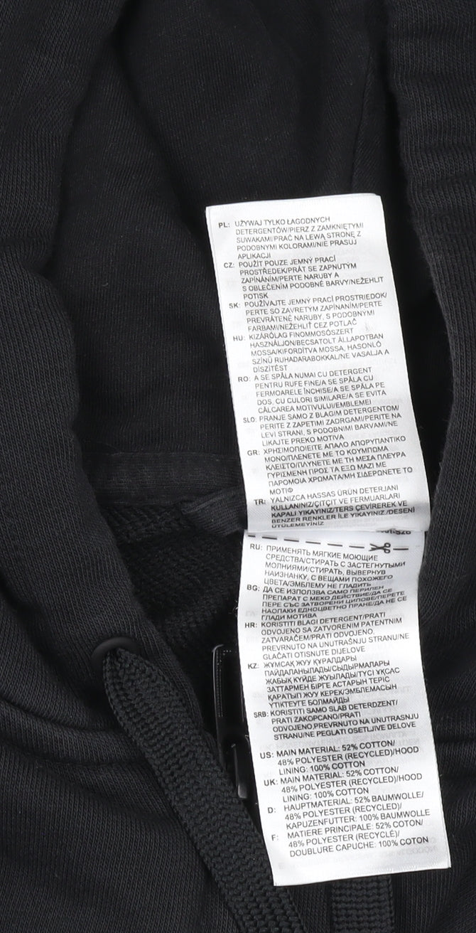 adidas Women Black Full Zip Hoodie Size M