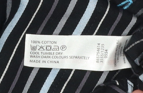 Jasper Conran Boys Black Striped Button-Up Shirt, Age 13