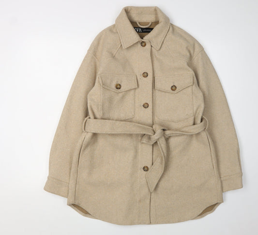 Womens UK Size XS Zara Beige