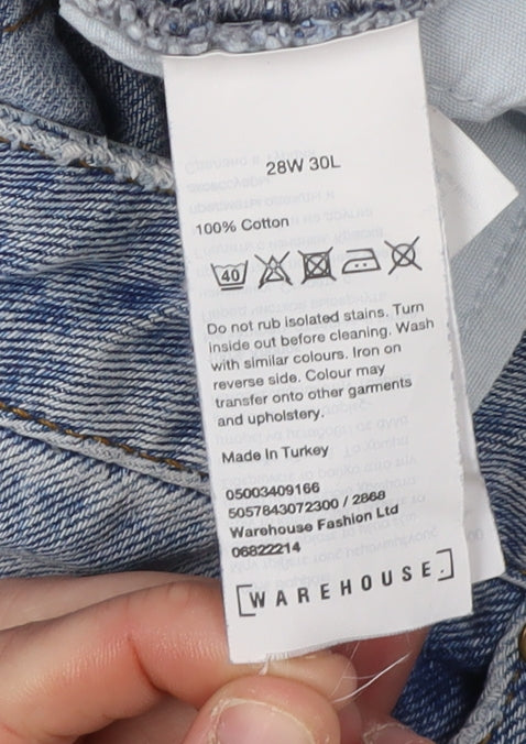 Womens UK Size 28 Warehouse Classic Fit Straight Blue Jeans