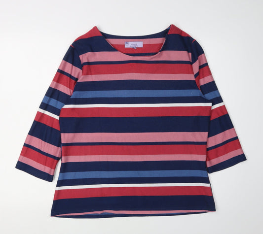 Womens UK Size 16 Honor Millburn Multicoloured Basic T-Shirt