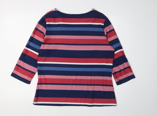 Womens UK Size 16 Honor Millburn Multicoloured Basic T-Shirt