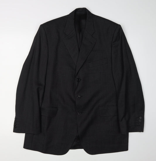 Mens UK Size 42 Aquascutum Regular Black Suit Jacket