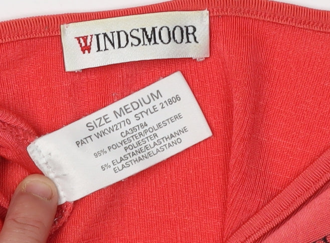 Womens UK Size M Windsmoor Red Basic T-Shirt