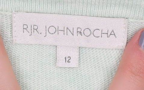 Womens UK Size 12 RJR. John Rocha Green Cardigan Jumper