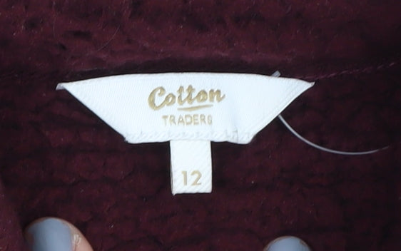 Cotton Traders Women's Red Pullover Jumper Size 12