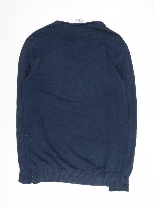 Lacoste Men's Blue Henley Jumper Size M
