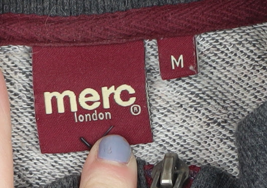 Merc London Men's Grey 1/4 Zip Sweatshirt M