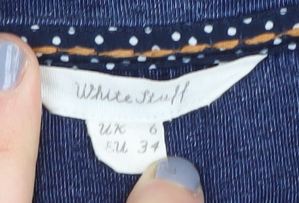 Womens UK Size 6 White Stuff Blue Basic T-Shirt