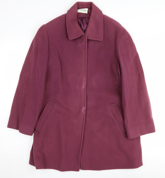 Womens UK Size 10 Eastex Purple Overcoat