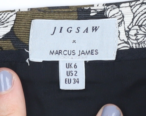 Womens UK Size 6 Jigsaw Straight & Pencil Jersey Skirt