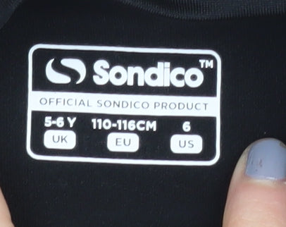 Sondico Girls Black Long Sleeve Sports Jersey 5-6 Years