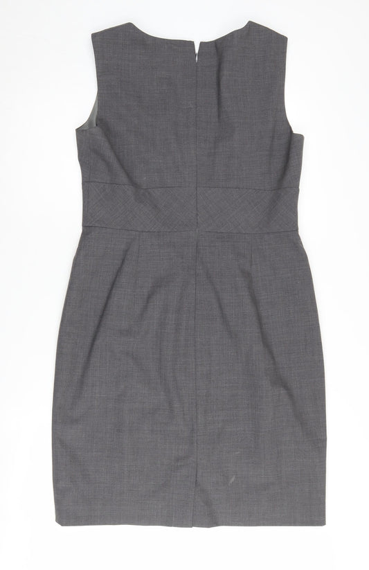 Banana Republic Women's Grey Sheath Dress Size 10 Petites