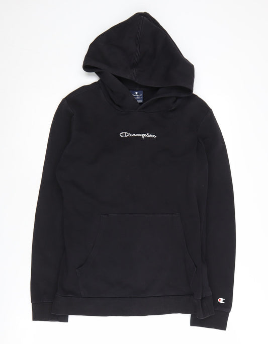 Additional front view of Champion Teen Black Pullover Hoodie - L