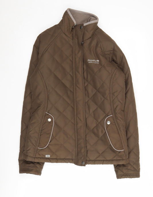Womens UK Size 10 Regatta Brown Quilted Coat