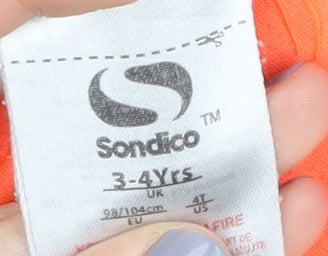Sondico Boys Orange T-Shirt, Size 3-4 Years, Sports Style