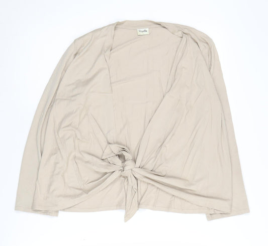 Womens UK Size M Viyella Beige Wrap Jumper