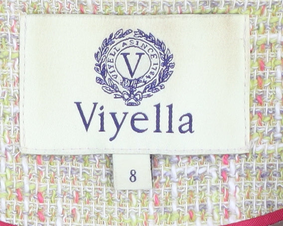 Viyella Women's Multicoloured Blazer Size 8 Regular Suit Jacket