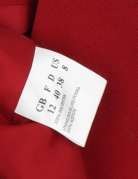 Jacques Vert Women's Red Long Sleeve Coat Size 12
