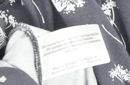 Laura Ashley Grey Floral Shirt Dress - Size 12