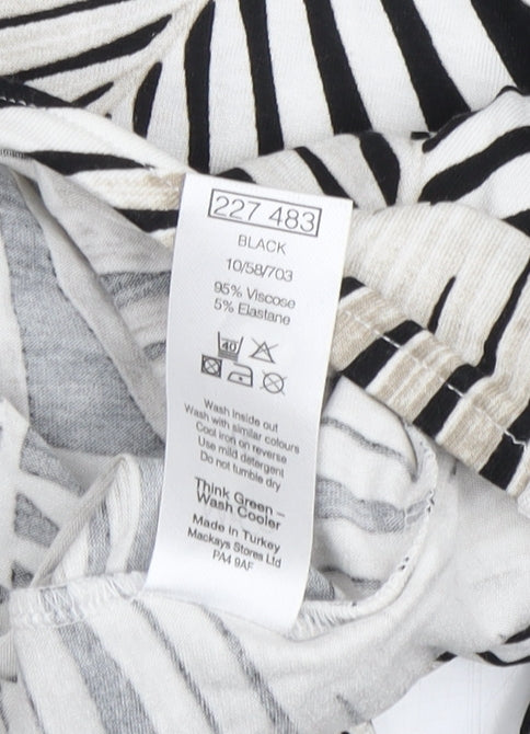 M&Co Women's Black Floral Blouse, Size 12