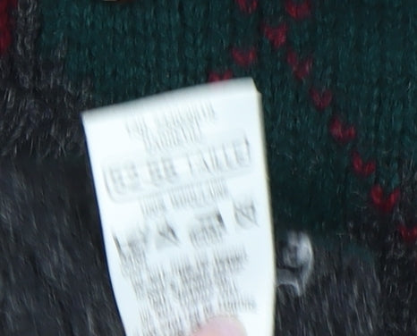 St Michael Men's Grey Argyle Pullover L Retro Wool Blend