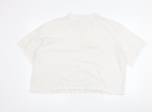 Womens UK Size 2XL adidas White Basic T-Shirt