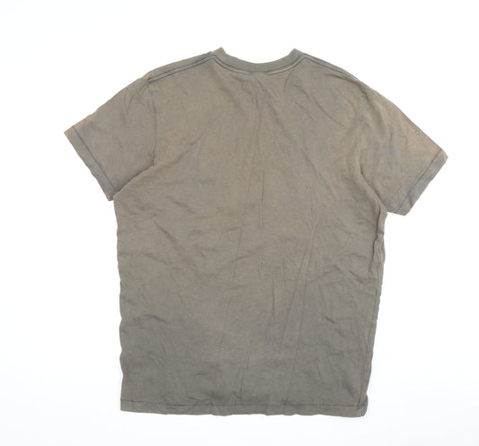 Abercrombie & Fitch Men's Brown Graphic T-Shirt Size M