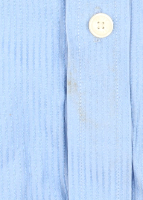 Mens UK Collar Size 16 Jaeger Smart Blue Dress Shirt