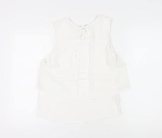 Laura Ashley Women’s White Lace Tank Top Size 12