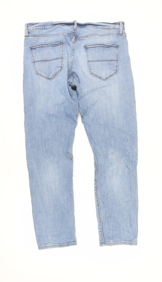 Marks and Spencer Men’s Light Blue Straight Jeans