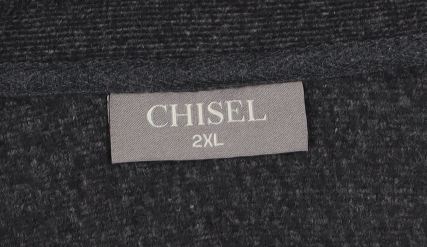 Mens UK Size 2XL Chisel Black Basic Jacket