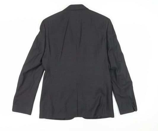 Mens UK Size 38 Moss London Regular Grey Suit Jacket