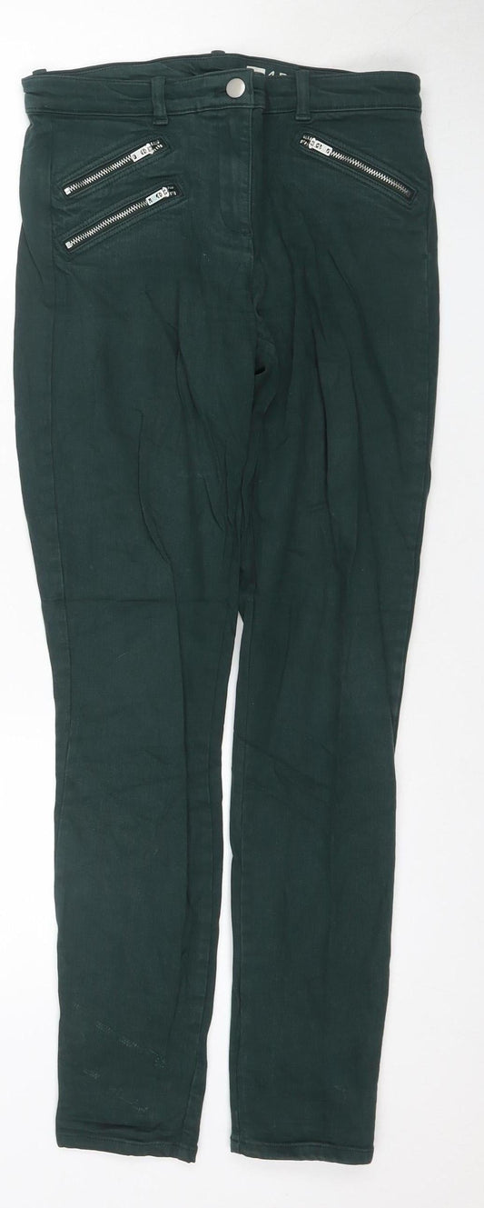 Womens UK Size 4 Gap Regular Fit Skinny Green Jeans