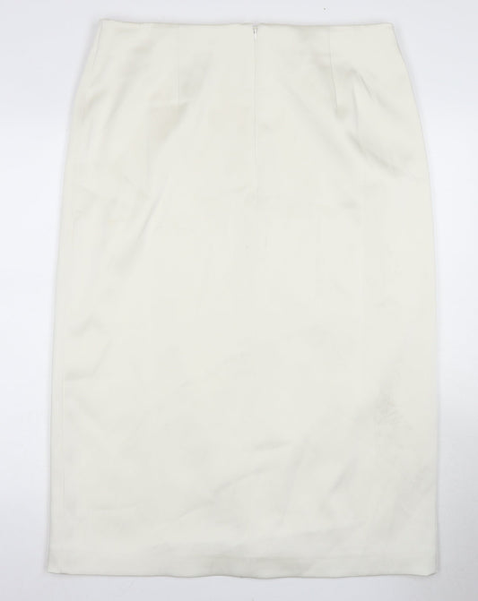 Marks and Spencer Women's Ivory Pencil Skirt 14