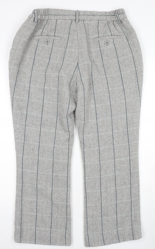 Cotton Traders Women's Grey Striped Trousers Size 14