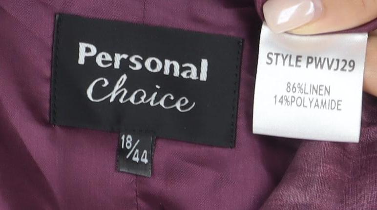 Womens UK Size 16 Personal Choice Purple Blazer