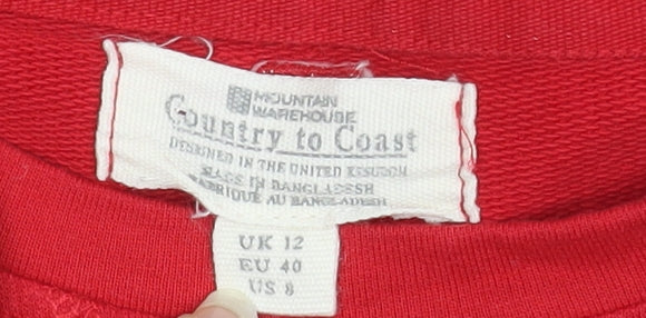 Mountain Warehouse Women's Red Long Sleeve Cotton Top