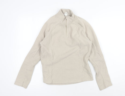Womens UK Size 12 Quechua Beige Henley Sweatshirt