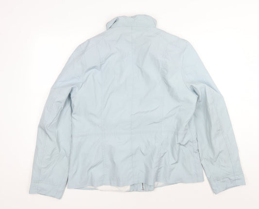 Barbara Lebek Women's Blue Windbreaker Jacket Size 16