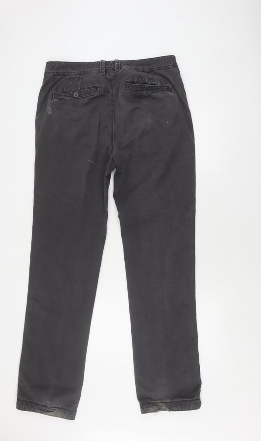 FatFace Men's Black 32L Chino Trousers