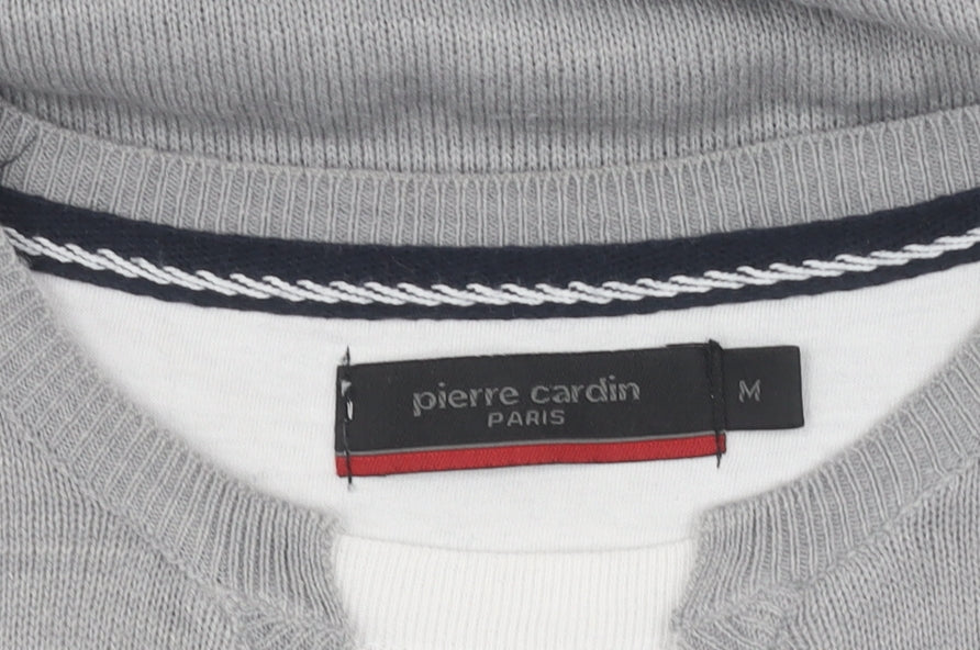 Pierre Cardin Men's Grey Henley Jumper M