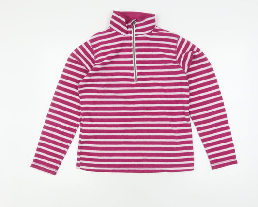 Gap Women's Pink Striped Sweatshirt Long Sleeve S