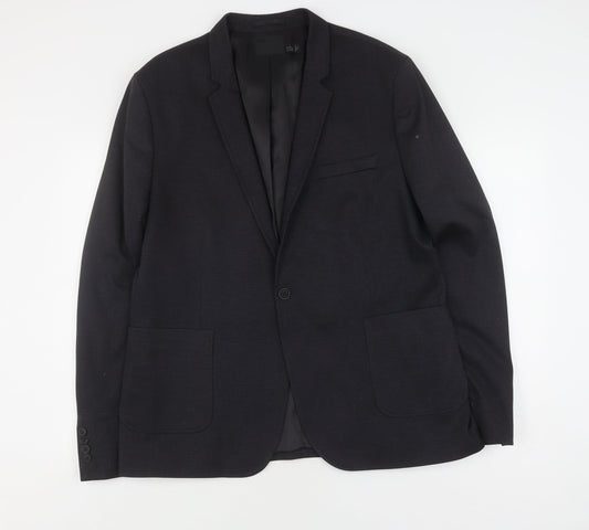 Mens UK Size 46 ASOS Regular Black Suit Jacket