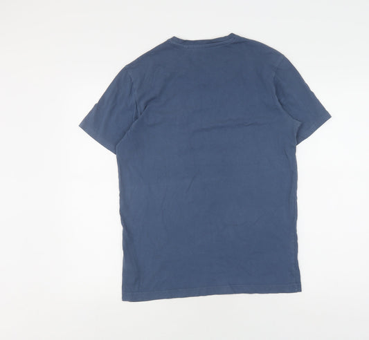 Penguin Men's Blue Crew Neck T-Shirt - Size M