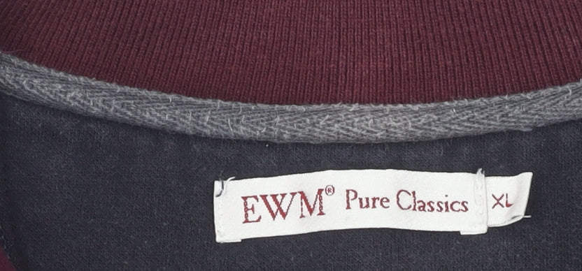 EWM Pure Classics Men's XL Purple Long Sleeve Polo
